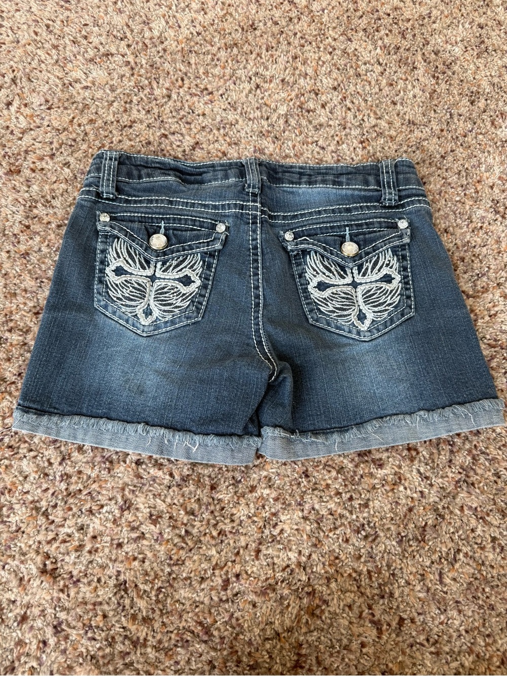 Wallflower Washed Blue Roll-Hem Jean Shorts - Picture 2 of 2